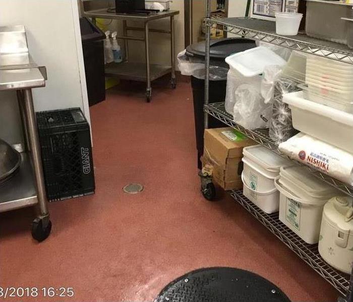 Cleaned commercial kitchen